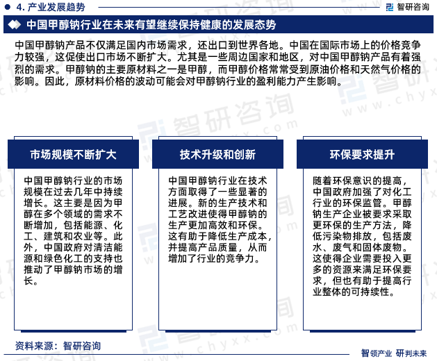 半岛官方体育2024年中邦甲醇钠行业深度理会、投资前景及他日趋向预测叙述（智研磋议）(图6)